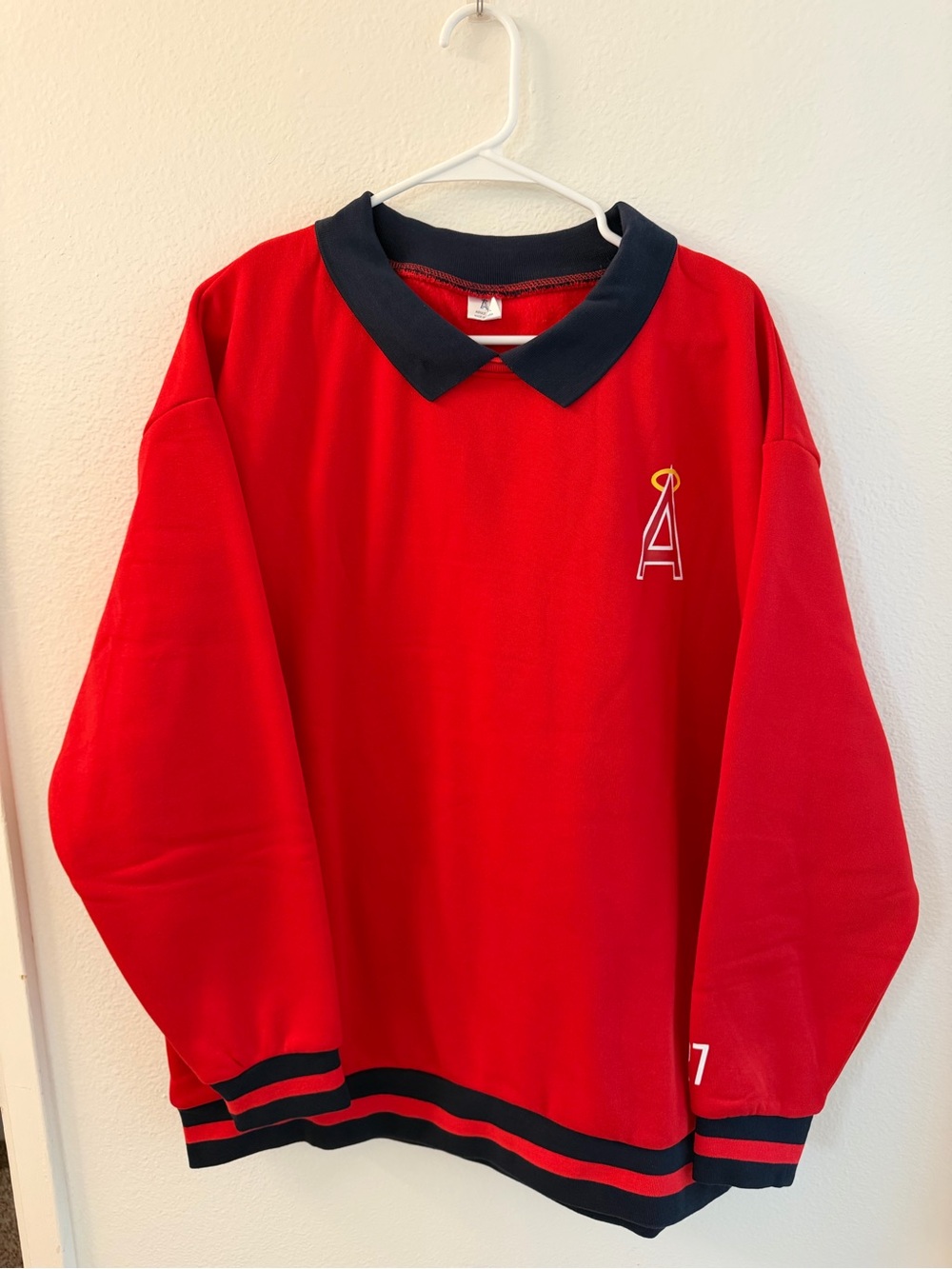 Los Angeles Anaheim Angels Throwback Pullover from 7/17 game size XL